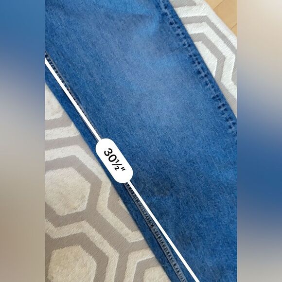 Zara The High Waist Crossover Waist Wide Leg Full Length Jeans 4 - Picture 13 of 16